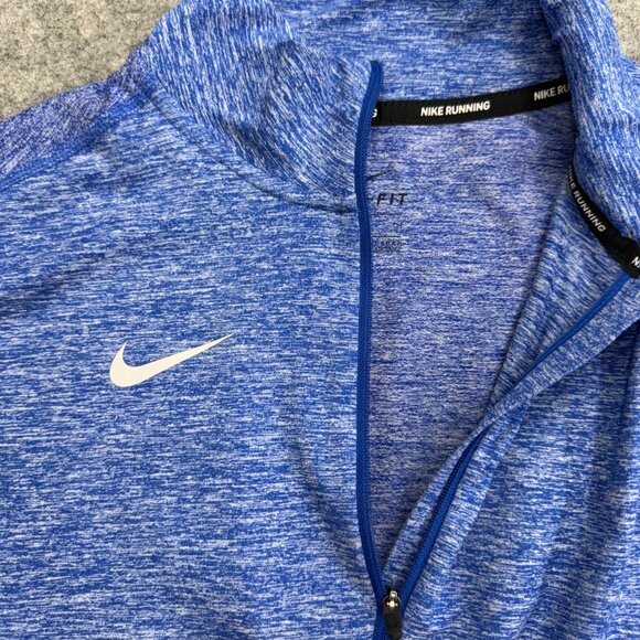 Nike Running Dri-Fit Women's Top Activewear Workout, 1/4 Zip, Blue, Size S - Picture 5 of 12